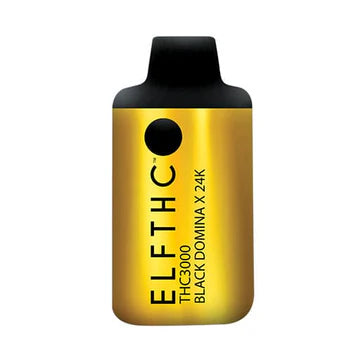 ELF THC 3000 Black Domina X 24K flavor with rich, earthy cannabis and bold, spicy notes.