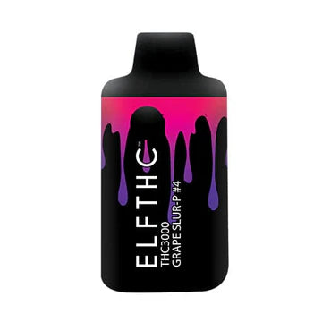 ELF THC 3000 Grape SLUR-P #4 flavor with a sweet, tangy grape taste and smooth aftertaste.