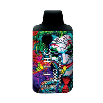 ELF THC 3000 HaHa Psycho Punch flavor with a vibrant mix of fruity and citrus notes for a zesty punch.
