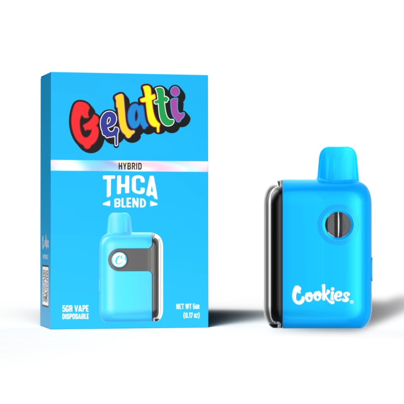 Cookies THC-A Disposable 5G Gelatti (Hybrid) flavor with creamy, fruity notes for a balanced, potent experience.