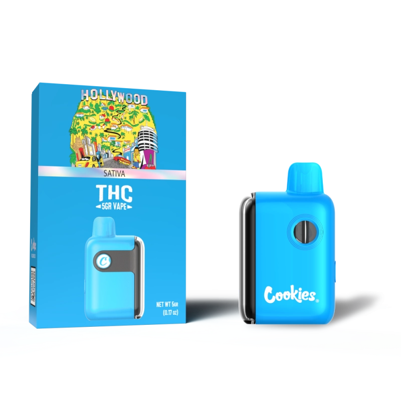 Cookies THC-A Disposable 5G Hollywood (Sativa) flavor with a smooth, fruity blend for a refreshing and uplifting experience.