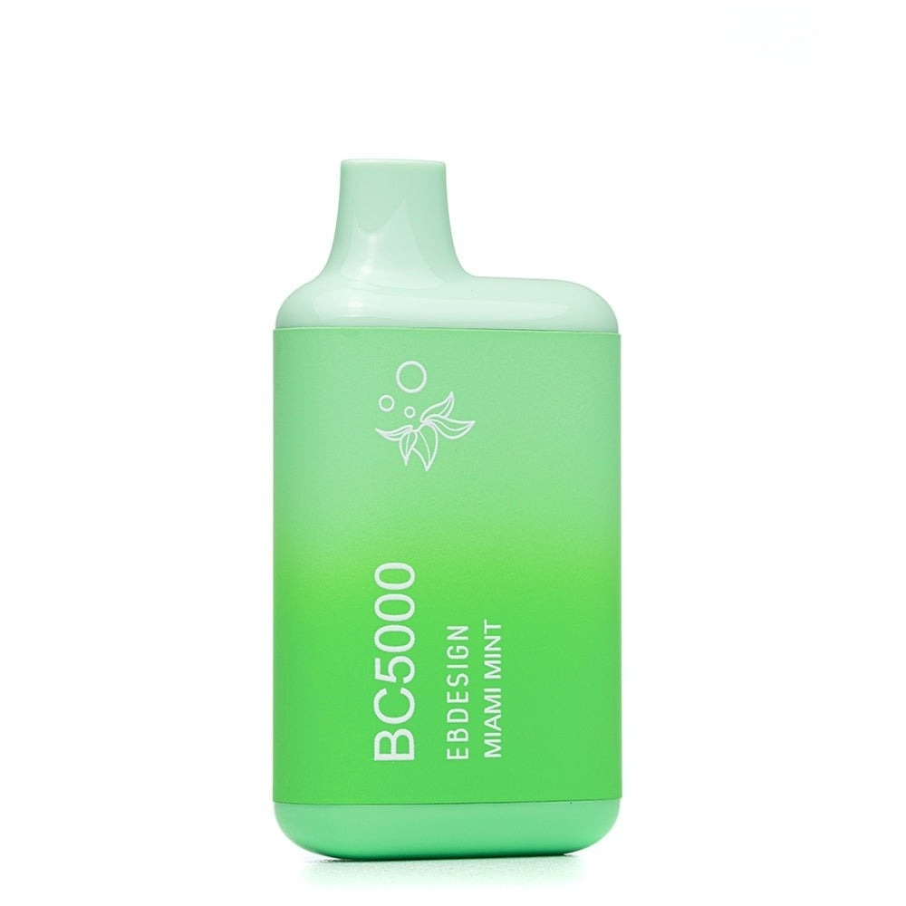 EB Create BC5000 0% Nicotine Disposable Vape Miami Mint flavor with refreshing mint and a cool finish for a smooth vape.
