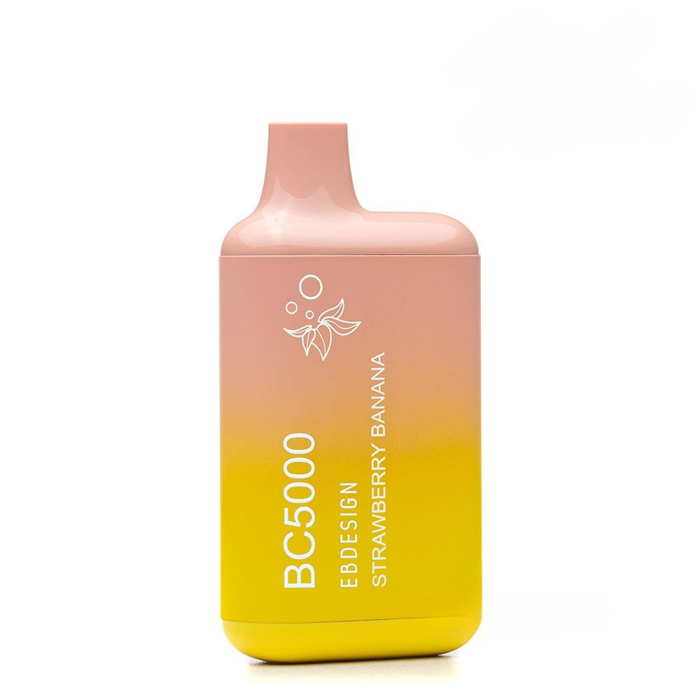 EB Create BC5000 0% Nicotine Disposable Vape Strawberry Banana flavor with creamy banana and sweet strawberry for a smooth vape.