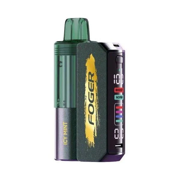 Foger Switch Pro 30K Disposable Icy Mint flavor with a refreshing mint and icy finish for a cool vaping experience.