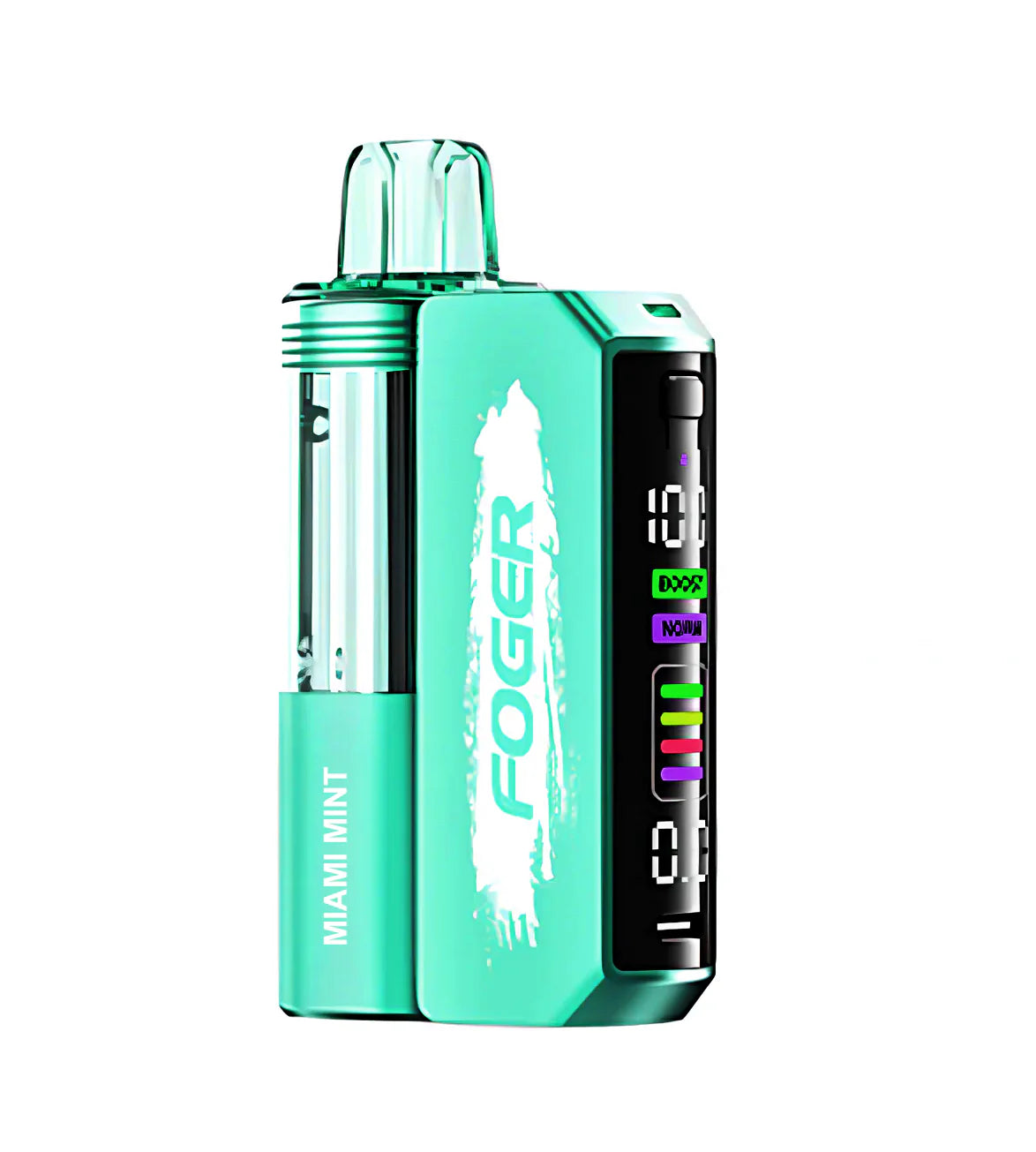 Foger Switch Pro 30K Disposable Miami Mint flavor with tropical mint and an icy finish for a refreshing vape.