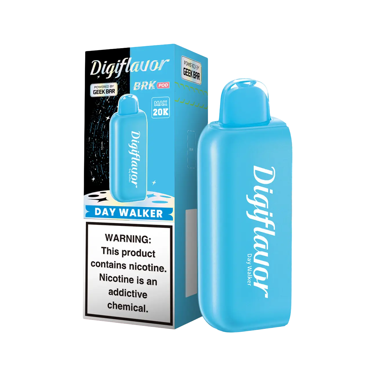 Geek Bar Digiflavor BRK 20000 Disposable Pod Daywalker flavor with bold berry and citrus infusion for an all-day, energizing vape.