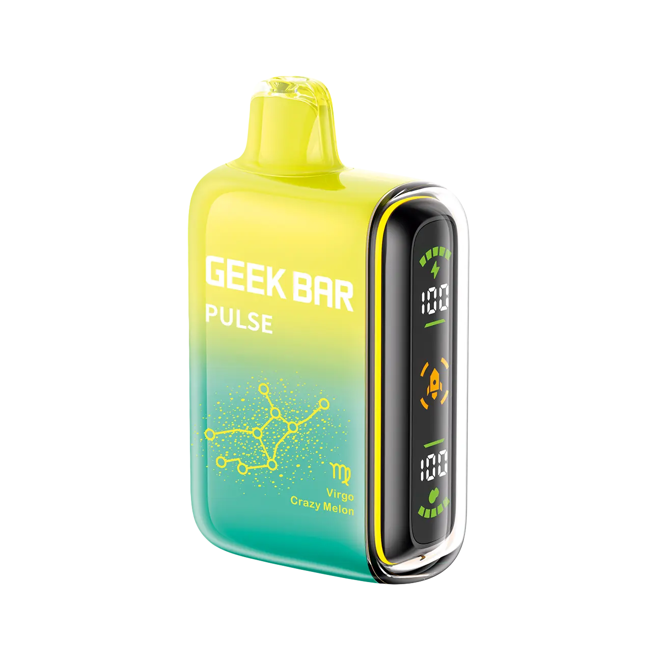 Geek Bar Pulse 15000 Crazy Melon (Virgo Edition) disposable vape with juicy melon flavors specially crafted for Virgo zodiac users.