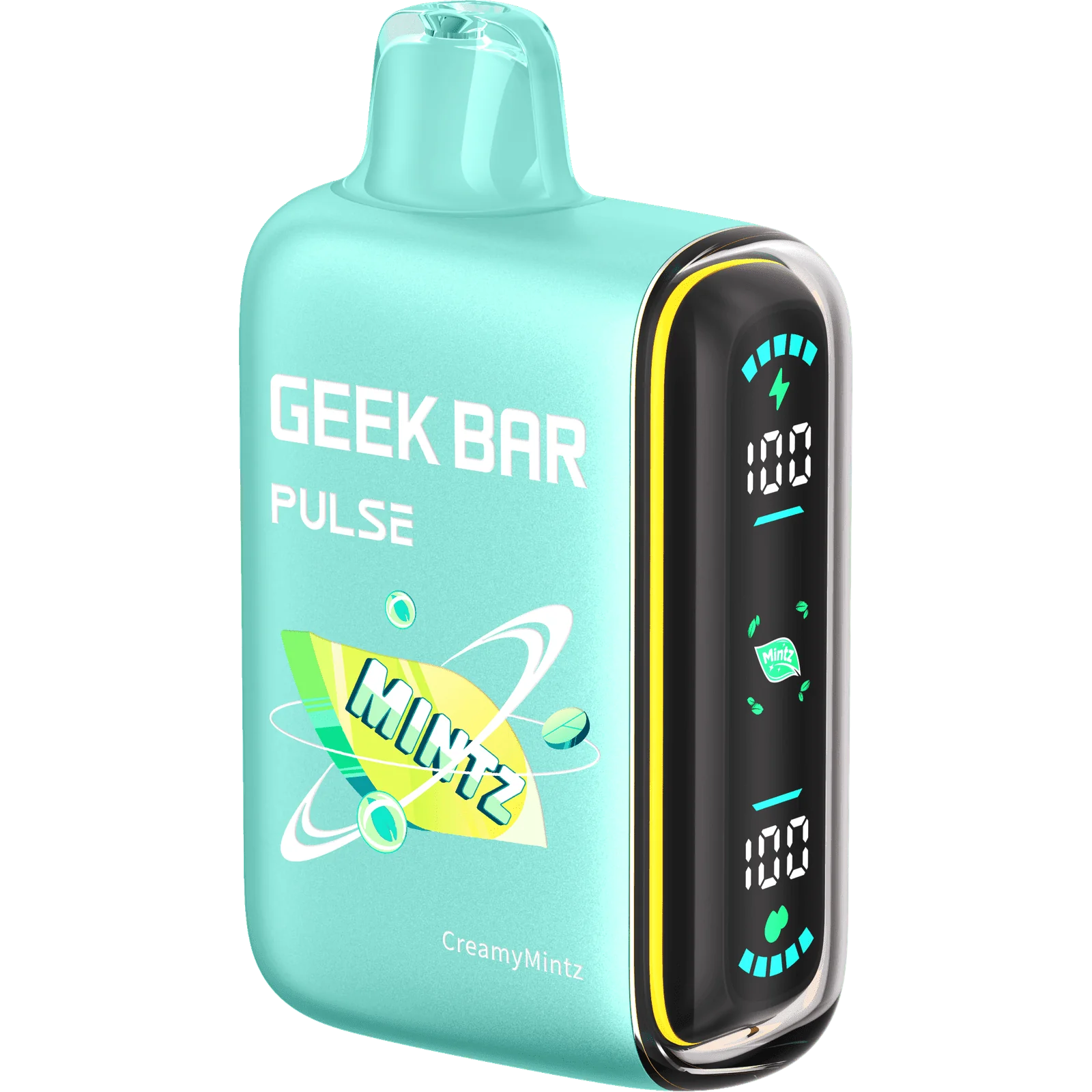Geek Bar Pulse 15000 Creamymintz disposable vape blending creamy notes with refreshing mint for a velvety smooth vaping sensation.