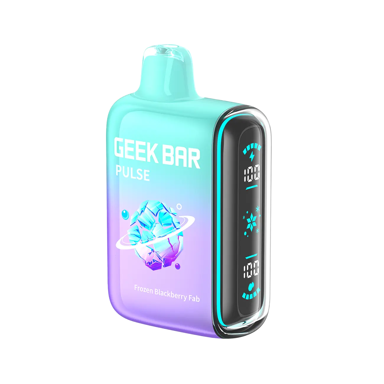 Geek Bar Pulse 15000 Frozen Blackberry Fab disposable vape with smooth vapor and rich flavor for a premium vaping experience.
