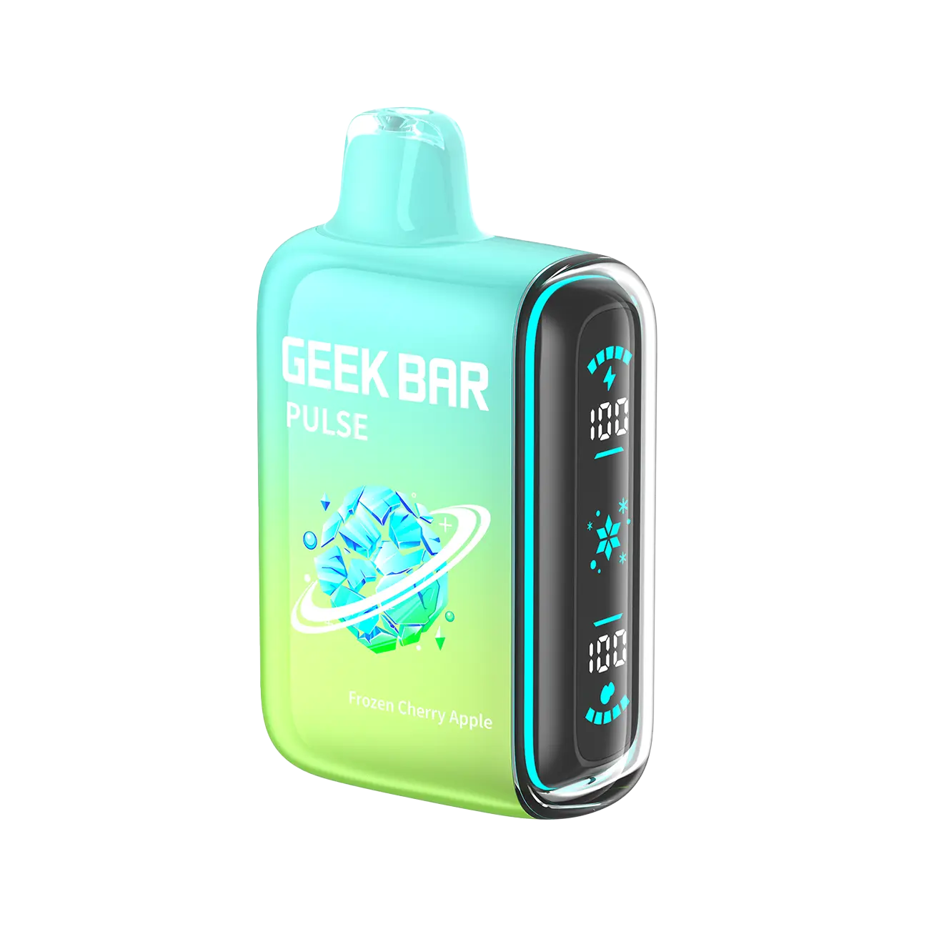 Geek Bar Pulse 15000 Frozen Cherry Apple disposable vape with smooth vapor and rich flavor for a premium vaping experience.
