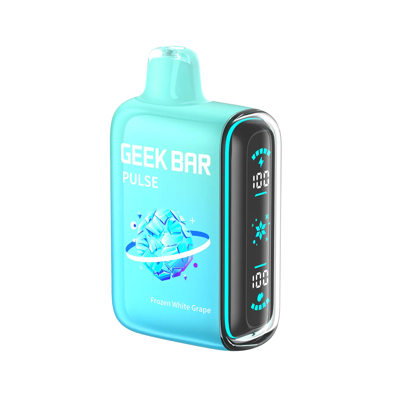 Geek Bar Pulse 15000 Frozen White Grape disposable vape with smooth vapor and rich flavor for a premium vaping experience.
