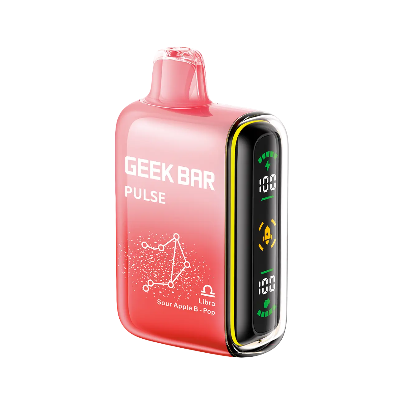 Geek Bar Pulse 15000 Sour Apple Blow Pop disposable vape with smooth vapor and rich flavor for a premium vaping experience.
