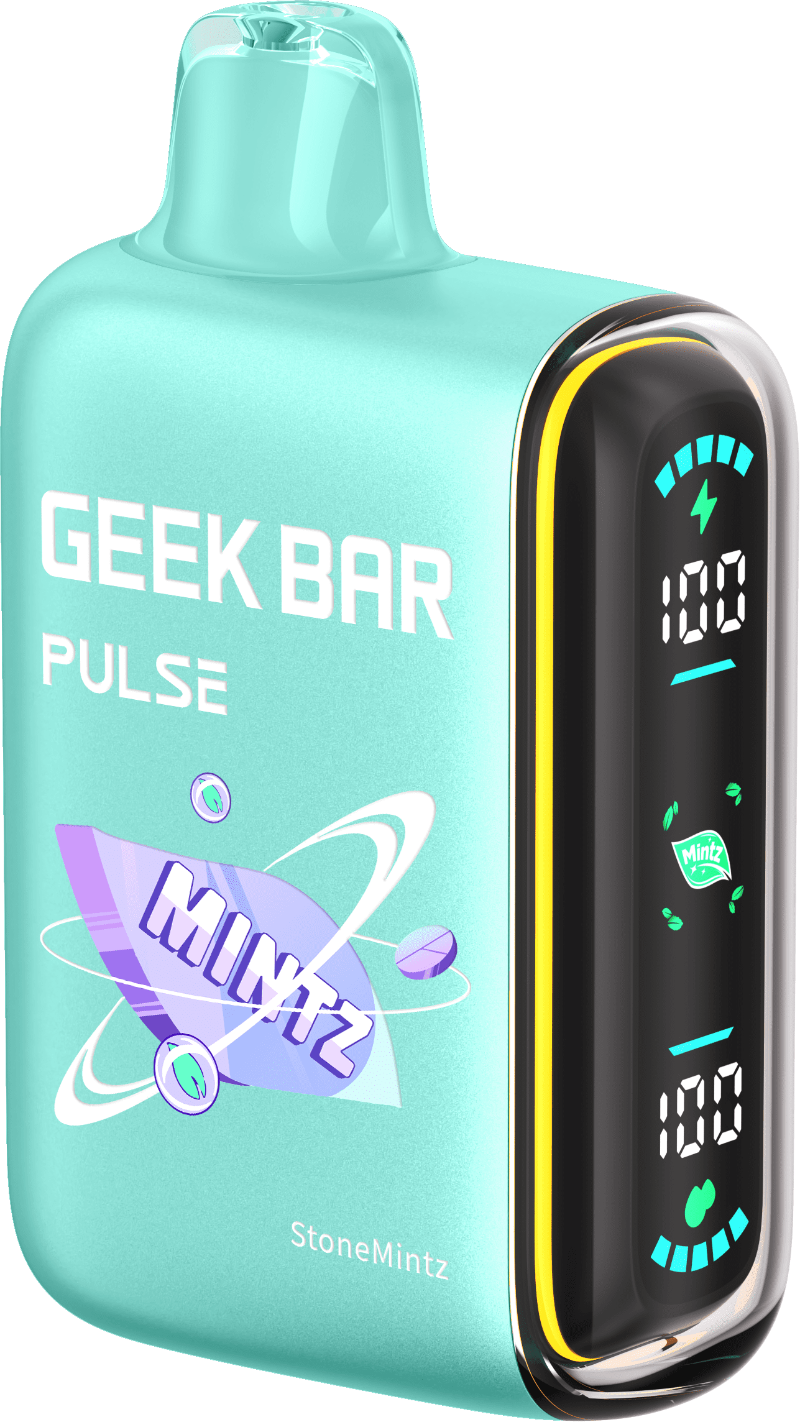 Geek Bar Pulse 15000 StoneMintz disposable vape with smooth vapor and rich flavor for a premium vaping experience.
