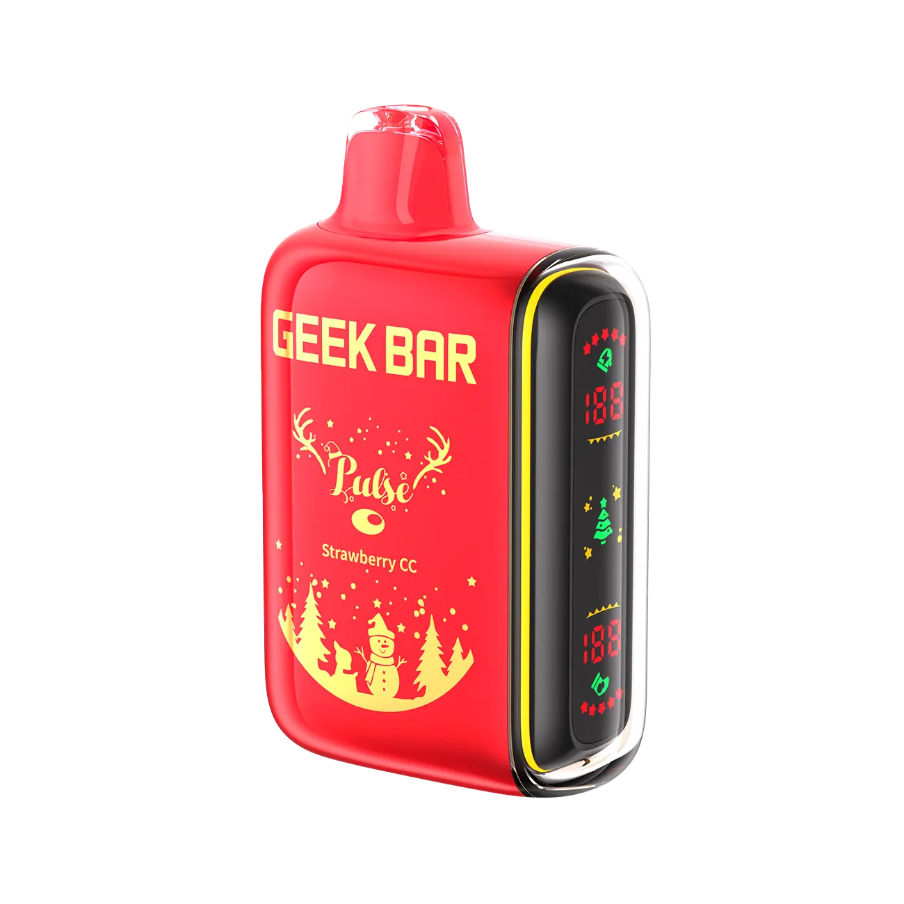 Geek Bar Pulse 15000 Strawberry CC disposable vape with smooth vapor and rich flavor for a premium vaping experience.
