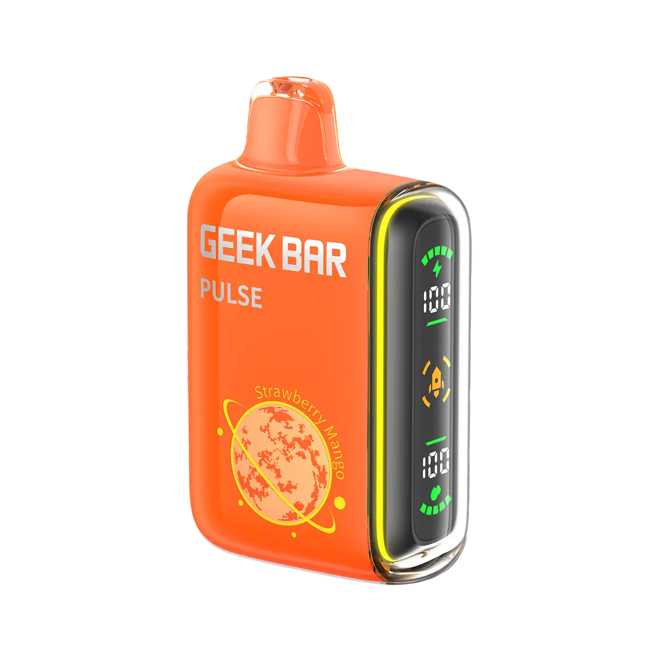 Geek Bar Pulse 15000 Strawberry Mango disposable vape with smooth vapor and rich flavor for a premium vaping experience.
