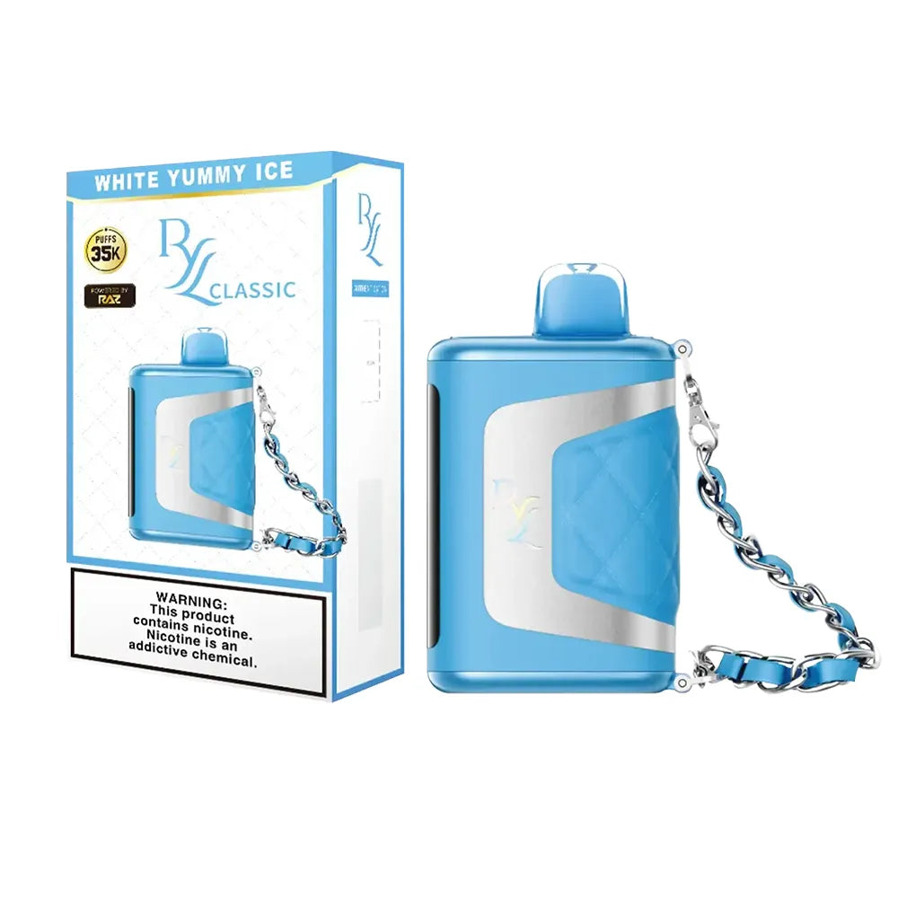RAZ RYL Classic 35K Disposable White Yummy Ice flavor with a sweet, fruity mix and a crisp, icy touch.