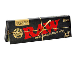 Raw Classic Black 1 1/4 Rolling Papers Pack