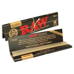 Raw Classic Black King Size Slim Rolling Papers Pack