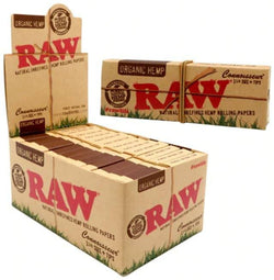 Raw Classic Connoisseur 1 1/4 Rolling Papers + Tips 24ct Box