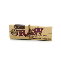 Raw Classic Connoisseur 1 1/4 Rolling Papers + Tips Pack