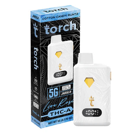 Torch THC-A Pressure 3.5g Cotton Candy Runtz flavor with sugary cotton candy and fruity Runtz for a sweet, nostalgic experience.